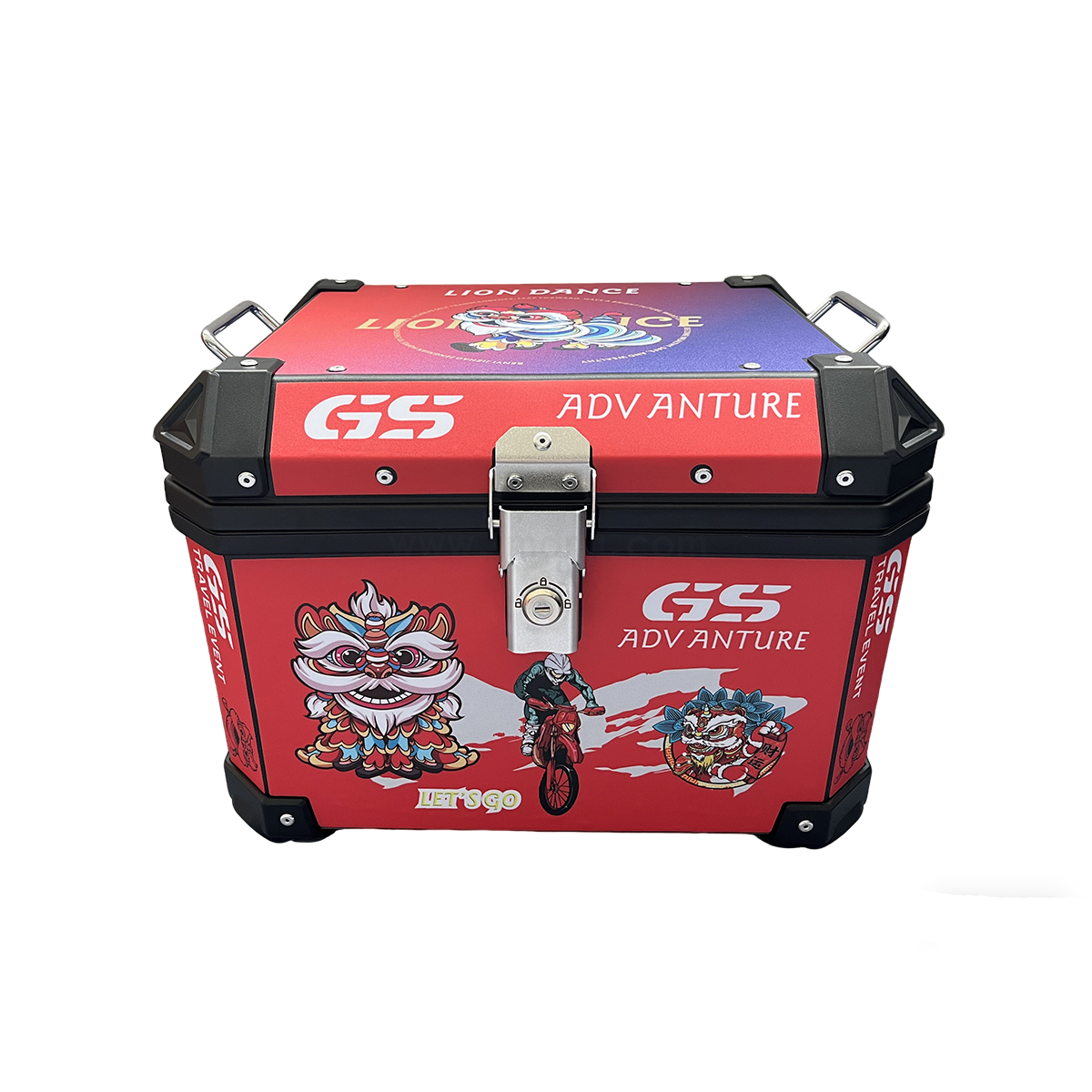 47L Sticker Plastic Motorcycle Top Box
